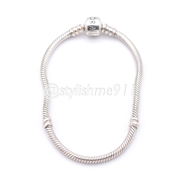 Authentic PANDORA Moments Barrel Clasp Charm Bracelet - 590702HV - Picture 3 of 11